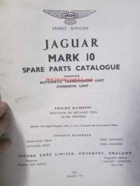 Jaquar Mark 10, Spare Parts Catalogue - Varaosakirja, Katso tarkemmat mallit ja sisällysluettelo kuvista