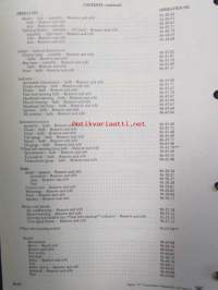 Jaquar Series 3 V.12 &#039;E&#039; Type, Repair Operation Manual, Katso tarkemmat mallit ja sisällysluettelo kuvista