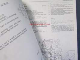 Jaquar Series 3 V.12 &#039;E&#039; Type, Repair Operation Manual, Katso tarkemmat mallit ja sisällysluettelo kuvista