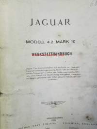 Jaquar Modell 4.2 Mark 10 Werstatthandbuch, Katso tarkemmat mallit ja sisällysluettelo kuvista