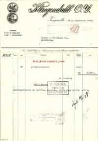 Klingedahl Oy Tampere 9.10.1948  - firmalomake