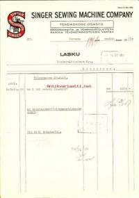 Singer Sewing Machine Co  Tehdaskoneosasto 13.3.1951  - firmalomake