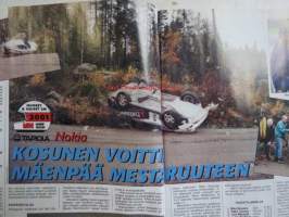 Vauhdin maailma 2001 nr 11 -mm. Äänimittauksen raustoja, Ralli-MM San Remo ja Korsika, Ralli-SM naiset ja nuoret Nokia, Historic Rally Trophy Nokia, F1-MM Japani,