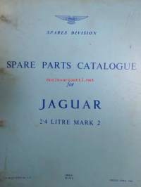 Jaguar 2.4 Litre Mark 2, Spare Parts Catalogue  -varaosaluettelo, Katso tarkemmat mallit ja sisällysluettelo kuvista