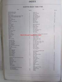 British Leyland Austin Maxi 1500, 1750 Parts List abridged edition 1976 1st edition AKD 5336 - varaosaluettelo