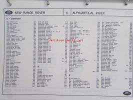 British Leyland The New Range Rover, Parts Catalogue 1995, Part no. 9970CA - Varaosakirja, Katso tarkemmat mallit ja sisällysluettelo kuvista