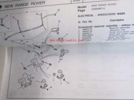 British Leyland The New Range Rover, Parts Catalogue 1995, Part no. 9970CA - Varaosakirja, Katso tarkemmat mallit ja sisällysluettelo kuvista