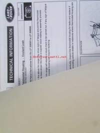 British Leyland Land-Rover Service Bullet Tecnical information 1992-95 - Korjaamokirjeet, Katso tarkemmat mallit ja sisällysluettelo kuvista