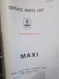 BMC MAXI Service Parts List,  ( AKD 5127) - varaosaluettelo, Katso tarkemmat mallit ja sisällysluettelo kuvista