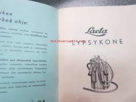 Wärtsilä Lacta lypsykone -käyttöohjekirja ja varaosaluettelo