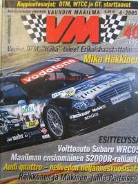 Vauhdin Maailma 2005 nr. 4 -mm. Ralli-MM Meksiko, Rallirenkaat, Ralli-SM Laukaa, Ralli-SM Nuoret &amp; Lady Cup Mäntsälä, Historic Rally Trophy Oulu, Rallisprint-SM