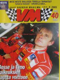 Vauhdin Maailma 2005 nr. 9 -mm. Ralli-MM Nesto Ralli, Neste Ralli numeroina, F-ryhmän Vetomies Jyväskylä, Ralli-SM Kouvola, Formula 1 Ranska, Britannia, Saksa &amp;