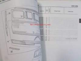 BMC Body Service Parts List, Light Commercial Vehicles Type JU (AKD 5076) - Varaosaluettelo, Katso tarkemmat mallit ja sisällysluettelo kuvista