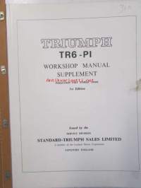 Leyland Triumph TR6 - PI, Workshop Manual Supplement 2, (Part No 545090) -Korjauskäsikirja, Katso tarkemmat mallit ja sisällysluettelo kuvista