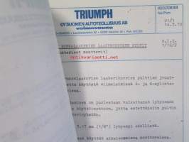 British Leyland Triumph Huoltokirjeet, Katso tarkemmin kuvista