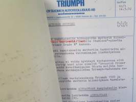 British Leyland Triumph Huoltokirjeet, Katso tarkemmin kuvista