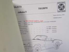 British Leyland Triumph Huoltokirjeet, Katso tarkemmin kuvista