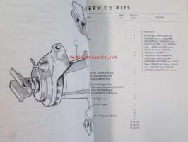 British Leyland Replacement pages for Triumph 1200 Saloon &amp; Coupe, Spare Parts Catalogue (part No. 510597), Varaosaluettelo ja lisäsivut, Katso tarkemmat mallit ja