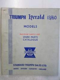 British Leyland Triumph Herald 13/60 Models, Commission No GE1 and Future, Spare Parts Catalogue (Part No. 517056), Varaosaluettelo, Katso tarkemmat mallit ja