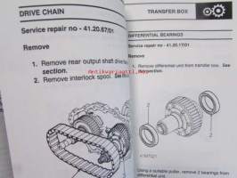 Land Rover Borg Warner 44-62 Transfer Gearbox overhaul Manual, Katso automerkkit ja mallit kuvista tarkemmin.