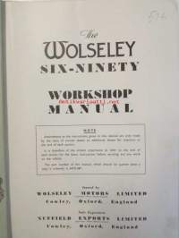 The Wolseley six-ninety Workshop manual (AKD 587) - Korjauskäsikirja, Katso tarkemmat mallit ja sisällysluettelo kuvista