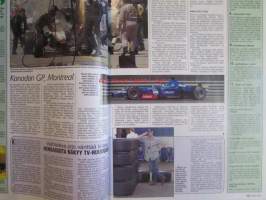 Vauhdin maailma 2001 nr 7 -mm. Driven-elokuva, JM SM yleinen joensuu, JM SM-naiset ja nuoret Pieksämäki, F1-MM Monaco ja Kanada ja Eurooppa, Indy 500, Le Mans