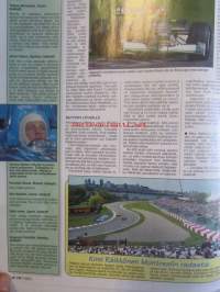 Vauhdin maailma 2001 nr 7 -mm. Driven-elokuva, JM SM yleinen joensuu, JM SM-naiset ja nuoret Pieksämäki, F1-MM Monaco ja Kanada ja Eurooppa, Indy 500, Le Mans