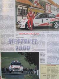 Vauhdin maailma 2001 nr 1 -mm.  F1 ja nuoruus, maailmanmestari Marcus Grönholm, Maailmanmestari MIchael Schumacher, Euroopanmestari Henrik Lundgaard, Artic Lapland
