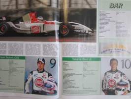 Vauhdin Maailma 2004 F1 kausiopas.Kausi 2004 starttaamassa, Sääntöjen kertausta, F1 sanastoa, F1 teamien halutut työpaikat, F1 sirkuksen näyttämöt, F1