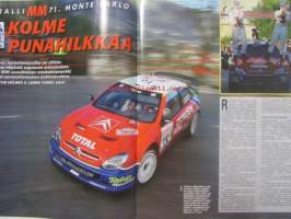 Vauhdin Maailma 2003 nr 2 -mm. Puheenaiheena rallicross, F1 2003, F1 autot, VM esittelee Jack Brabham, Merzario Ford A1, Jäärata SM Ylivieska, Ralli MM Monte