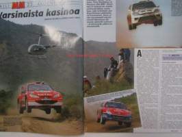 Vauhdin Maailma 2003 nr 6 -mm. Ralli-MM Argetiina, Britannia rallisarja Pirelli-ralli, ralli-SM nuoret ja lady-cup Kouvola, Historic rally trophy Joutsa, Rata-SM