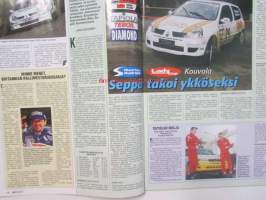 Vauhdin Maailma 2003 nr 6 -mm. Ralli-MM Argetiina, Britannia rallisarja Pirelli-ralli, ralli-SM nuoret ja lady-cup Kouvola, Historic rally trophy Joutsa, Rata-SM