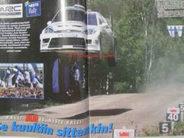 Vauhdin Maailma 2003 nr 8 -mm. Ralli MM Neste ralli, Neste rallin tulossivut, EM historic rally Lahti, ralli SM Tampere, Sprint SM Paltamo, F1 MM Ranska Englanti