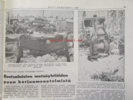 Koneviesti 1967 nr 11 -mm.  Keinokastelu ajankohtainen, Hydrostaattinen voimansiirto kehittyy, Tulipalokiirettä palotarkastuksissakin, KV:n opintokerho