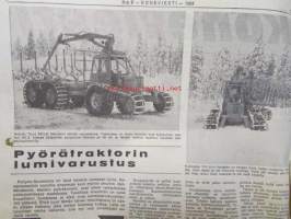 Koneviesti 1969 nr 6 -mm. Etu- vaiko takakuormain?, SIMA - maatalousnäyttely Pariisissa, Salaojituksen tulevaisuus, Vakolan tiiedote 6/68 sadetuslaitteet, Nordsten