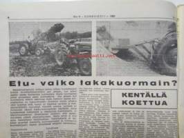 Koneviesti 1969 nr 6 -mm. Etu- vaiko takakuormain?, SIMA - maatalousnäyttely Pariisissa, Salaojituksen tulevaisuus, Vakolan tiiedote 6/68 sadetuslaitteet, Nordsten