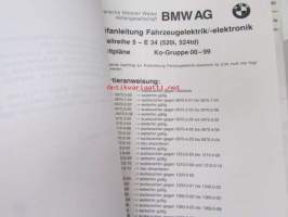 BMW Prüfanleitung Fahrzeugelektrik / -elektronik, Baureihe 5 - E 34 und Baureihe 7 - E 32 ab Modelljahr &#039;88 Diagnose I-II (osittain Suomenkielinen) - BMW Sähkö