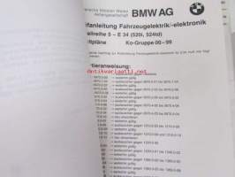 BMW Prüfanleitung Fahrzeugelektrik / -elektronik, Baureihe 5 - E 34 und Baureihe 7 - E 32 ab Modelljahr &#039;88 Diagnose I-II (osittain Suomenkielinen) - BMW Sähkö