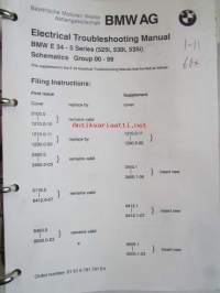 BMW Electrical Troubleshooting Manual vol 1./vol.2, 7 series (E32) model Year 1987-89, Elektroniikan ongelmien ratkaisut 2 erillistä kansiota, Katso kuvasta