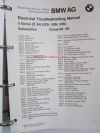 BMW Electrical Troubleshooting Manual vol 1./vol.2, 7 series (E32) model Year 1987-89, Elektroniikan ongelmien ratkaisut 2 erillistä kansiota, Katso kuvasta