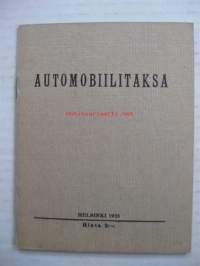 Automobiilitaksa Helsinki 1925 / Automobiltaxa Helsingfors 1925