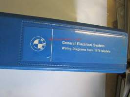 BMW General Electrical System, from 1979 Models, Wiring Diagrams - Sähköjärjestelmien kaavioita, Katso kuvasta tarkemmat malli ja sisällystiedot.
