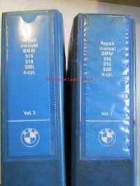 BMW Repair manual 316 / 318 / 320i 4-cyl Vol 1-2, Korjaamokirja, Katso kuvasta tarkemmat malli ja sisällystiedot.