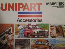 Unipart Parts and accessories Catalogue MMM 1100 vuosilta 1975-83 - Varaosa- ja tarvikeluettelo MMM 1100 19, Sisältää 19 eri luetteleoa  MMM 1112, MMM 1122, MMM