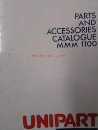 Unipart Parts and Accessories Catalogue MMM 1100 vuosilta 1981-84 - Varaosa- ja tarvikeluettelo MMM 1100, Sisältää 6 eri luetteleoa  MMM 1110, MMM 1112, MMM