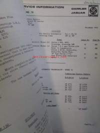 British Leyland Jaguar Parts Technical information 1974 Volume J1 - teknisiä tietoja, Katso kuvista tarkemmin sisällys