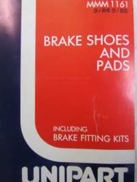 Unipart Parts and Accessories Catalogue MMM 1100 vuosilta 1984-85 - Varaosa- ja tarvikeluettelo MMM 1100, Sisältää 6 eri luetteleoa  MMM 1160, MMM 1161, MMM