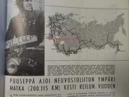 Moottoriurheilu 1964 nr 6-7 -mm. Esikoe takana ja tulikoe edessä, Suomi Pohjolan paras, Reijo Koski kovin kuski urheilukoneilla, Taistelu SM-pisteistä loi hengen,