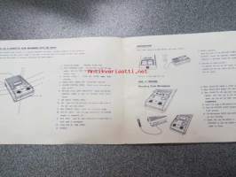 Silvano solid state am radio cassette electric battery two way model KC-3-käyttöohje, piirikaaviot