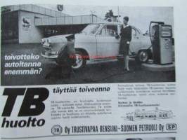 Moottori-urheilu 1963 nr 6-7 -mm. Kruunu vieläkin valttia, Mopolla maailman ympäri, Trial tarinoita, 2 tahtia 4:ä parempi M-pyöriin levyjarrut, Suomen hienoin,